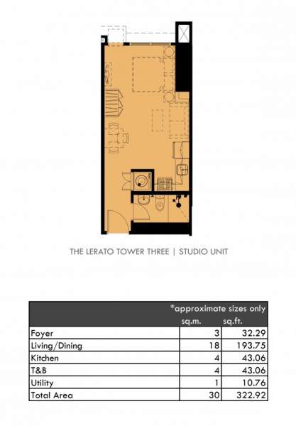 Top Realty Corporation Ds881162 The Lerato Tower 3 Studio Condo Unit For Sale In 7232 Malugay Street Makati